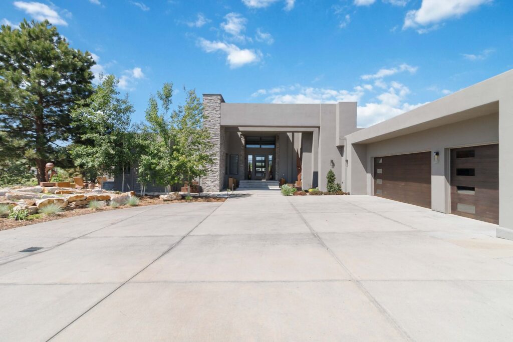 Modern custom home on Castle Butte Drive in Keene Ranch, Castle Rock, CO, sold by the Joan Pratt Group