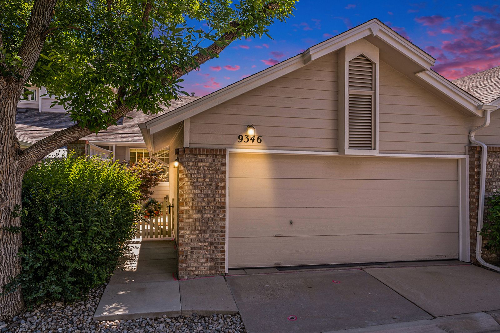 Home at twilight in Lone Tree, CO
