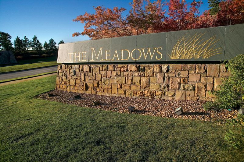 The Meadows entrance sign in Castle Rock, CO